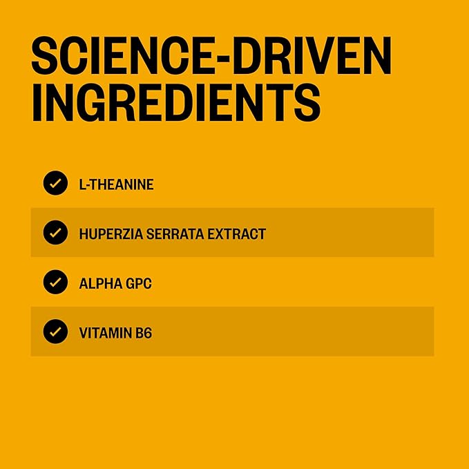 ONNIT Alpha Brain Instant Cognitive Support Drink Mix Nootropic Supplement for Focus Memory and Clarity Peach Flavor 0.13 oz Packets 30 Count