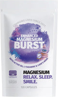 Enhanced Magnesium (Capsules) | Precise 300mg per Serving | Enhancement Blend: Organic Lion's Mane Extract L-theanine Active Vitamin B6 | 120 Capsules - by Organic Burst