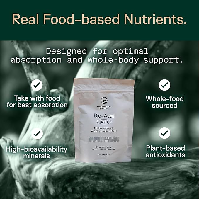 Adapt Naturals Multivitamin for Women &amp Men Bioavailable Easy-to-Absorb Multivitamin Daily Supplement with Biotin Niacin Vitamin A B C D E K1 Zinc Magnesium - Immune Support - 60 Day Sup