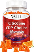 VAITE Citicoline 1000mg Supplements – CDP Choline for Brain Support Memory Focus &amp Mental Performance – Helps Maintain Clarity &amp Concentration – for Adults – Non-GMO Vegan 60 Gummies