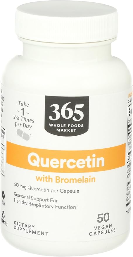 365 by Whole Foods Market Quercetin with Bromelain 50 Vegetarian Capsules