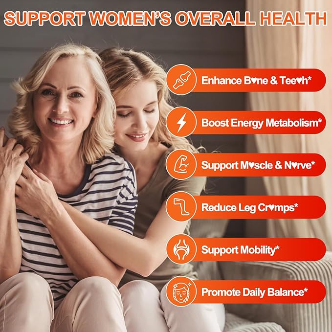 50+ Women’s Calcium Citrate Gummies: 1200mg Chewable Calcium Gummy Supplements Plus Magnesium Zinc Vitamin D3 K2 B12 B6 - Energy Immune Overall Health Support Vegan Sugar Free(120Count)