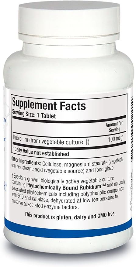 Biotics Research Rb Zyme Whole Food Rubidium Source Ultra Trace Mineral Glandular Health. 100 Tablets (Pack of 2)