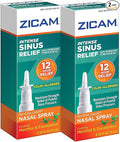 Zicam Intense Sinus Relief No-drip Liquid Nasal Spray with Cooling Menthol &amp Eucalyptus 0.5 Ounce (Pack of 2)