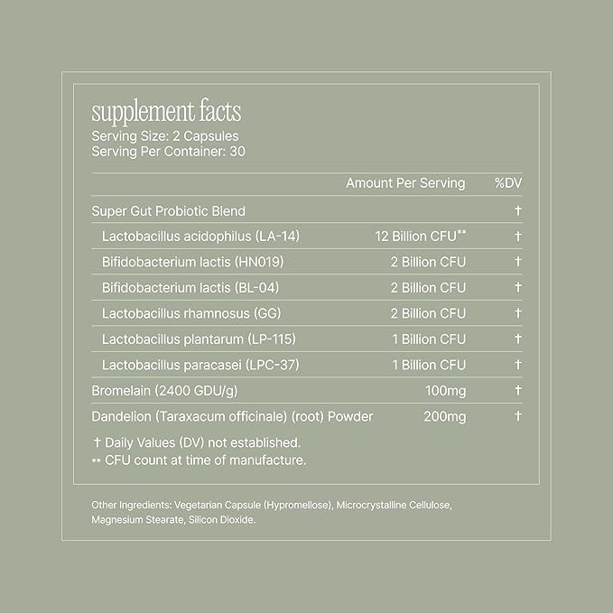 Reset Daily Probiotic + Prebiotic Plant Digestive Enzymes – Advanced Gut Reset for Women – Bloating Relief Weight Management Digestion Gut Health – Vegan Shelf-Stable – 60 Capsules (30-Day Supply)