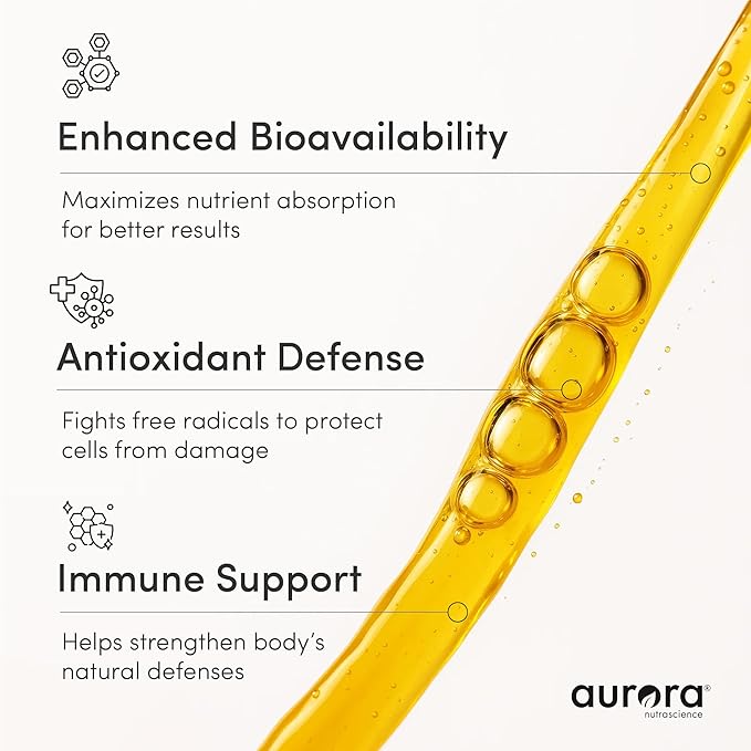Vida Lifescience Aurora Nutrascience Mega-Pack Liposomal Vitamin C Immune Support 3000 mg per Serving Vegan Gluten Free Non-GMO 32 Single Serve Packets Orange