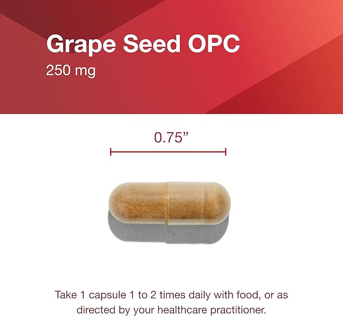PROTOCOL FOR LIFE BALANCE Grape Seed OPC - 250mg - 90% Polyphenols - with Rutin &amp Amla Fruit Extract - Grape Seed Capsule - Non-GMO &amp Kosher - 90 Veg Caps