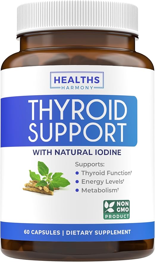 Thyroid Support &amp Black Seed Oil (1-Month Supply) Black Seed Thyroid Boost - Thyroid Support (60 Capsules) Health Supplement &amp Black Seed Oil (60 Capsules) Cold-Pressed Nigella Sativa - Non-GM