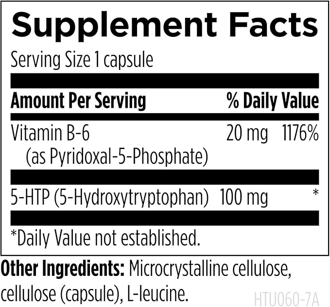 Designs for Health 5-HTP 100mg with Vitamin B6 (P-5-P) - 5-HTP Supreme 100 mg Supplement - Serotonin Precursors to Help Support Healthy Mood + Appetite (60 Capsules)