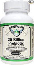 20 Billion Probiotic 9 Strains Designed for Daily Maintenance and w/prebiotics (30 Vcaps)