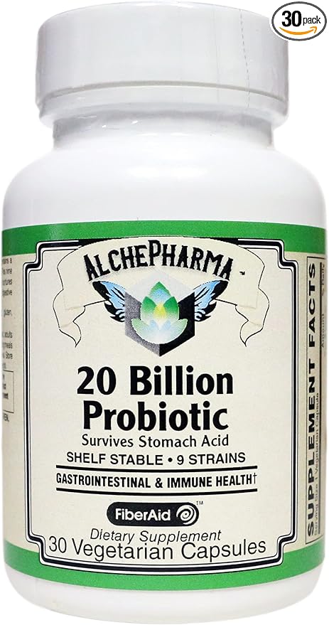 20 Billion Probiotic 9 Strains Designed for Daily Maintenance and w/prebiotics (30 Vcaps)