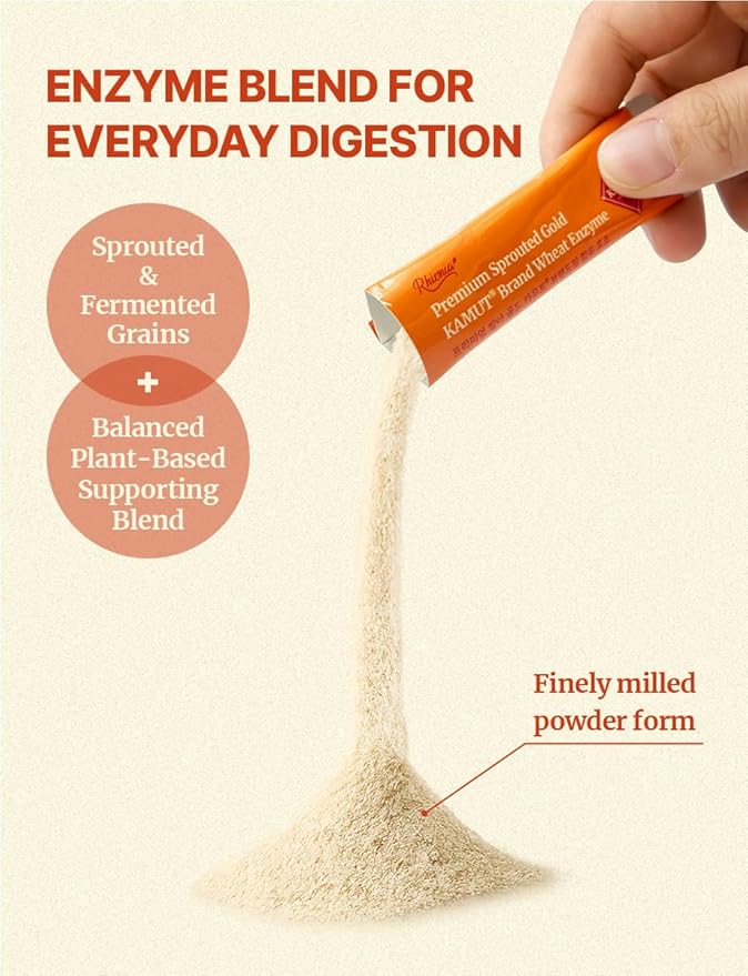 Sprouted KAMUT® Brand Wheat Enzyme Powder 3g x 30 Sticks Fermented Grain Blend Injeolmi Flavor