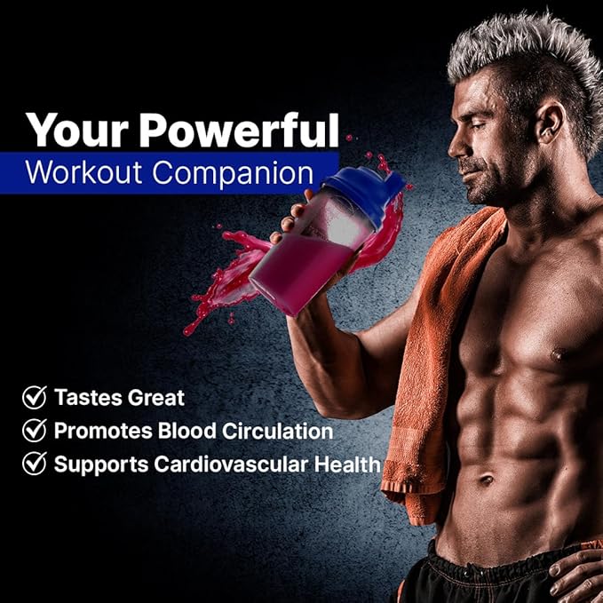 L-ARGININE PRO 2-Pack Grape and Raspberry Jars (60 Servings) That are Great Tasting! | Blood Flow | Pre-Workout Drink | with Vitamins C B6 B12 K &amp More