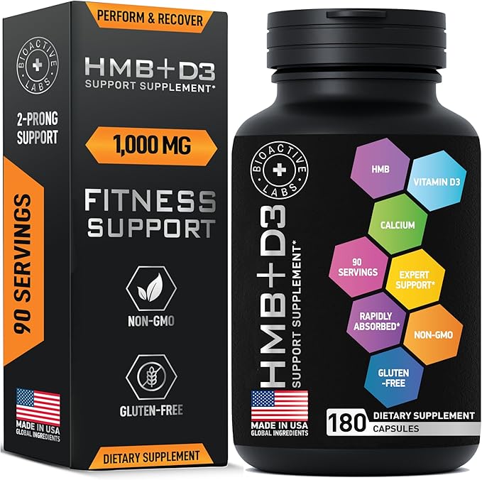Essential Amino Acids Complex and HMB and Vitamin D3 - Power and Recovery Bundle