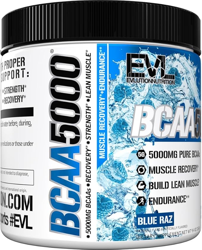 Evlution BCAAs Amino Acids Powder - BCAA Powder Supplement Post Workout Recovery Drink and Stim Free Pre Workout Energy - Branched Chain Amino Acids Supplement for Men &amp Women