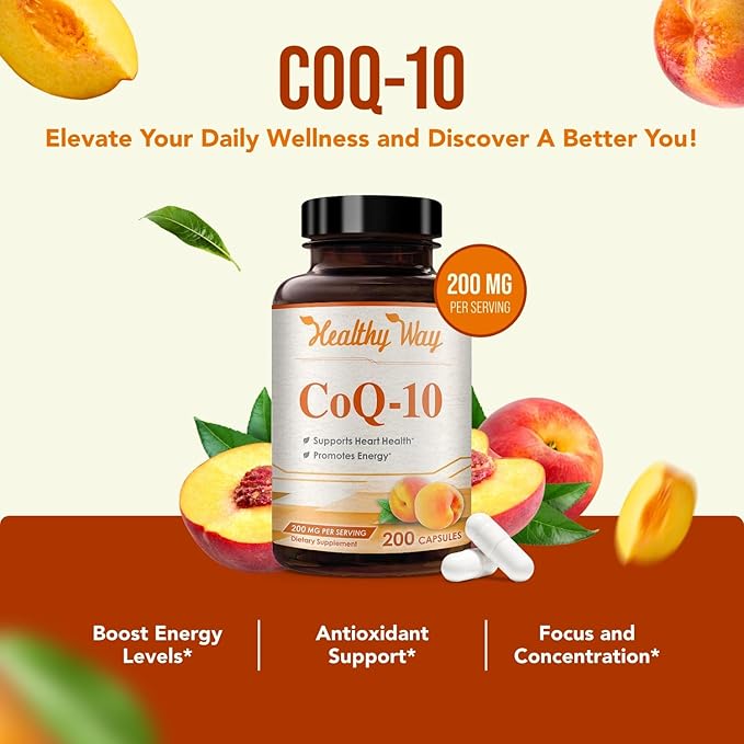 500mg SAM-e &amp Coenzyme Q10 200mg CoQ10 Supplement Bundle - Brain Mood Focus and Energy Support Bundle with CoQ10 and S-Adenosyl-L-Methionine Capsules (Over 6 Month Supply)