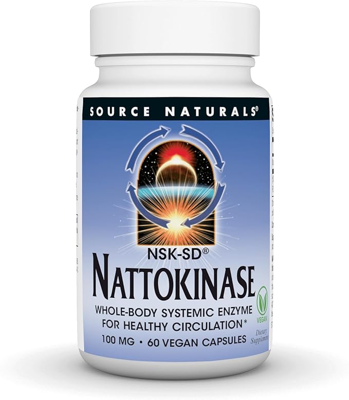 Source Naturals NSK-SD Nattokinase Systemic Enzyme for Healthy Circulation* 100mg - 60 Vegan Capsules