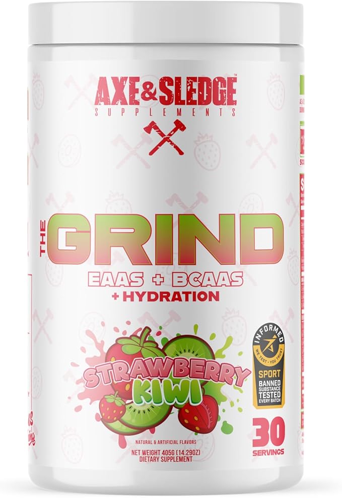 The Grind Essential Amino Acids Branched Chain Amino Acids 30 Servings (Strawberry Kiwi)
