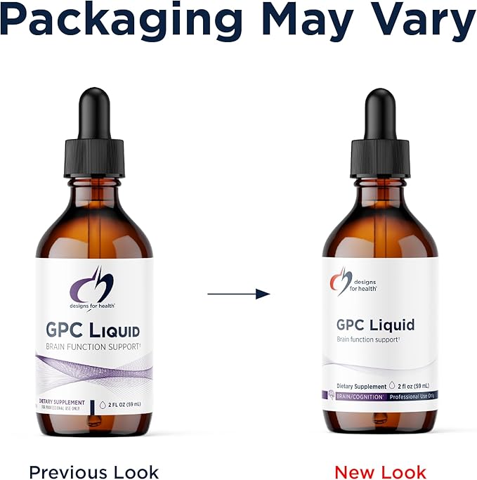 Designs for Health GPC Liquid Drops - 600mg Soy Free Alpha Glycerophosphocholine Supplement Non-GMO GPC Choline from Sunflower Lecithin - Supports Healthy Brain Function (30 Servings / 2oz)