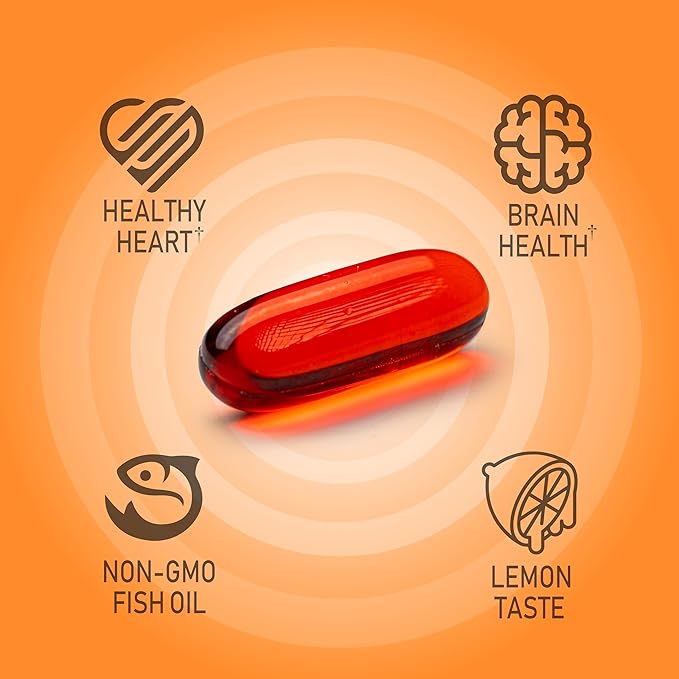 NANOWELL Red Omega-3 with Astaxanthin DHA &amp EPA - Immune Support Fish Oil - 60 Softgels X 6 Bottles (360 Count)