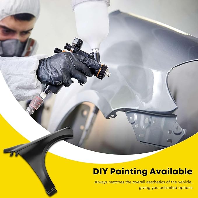 YHTAUTO Front Right Passenger Side Fender Primed Aluminum Compatible with Mercedes-Benz CLA250 CLA45 AMG 2014 2015 2016 2017 2018 2019