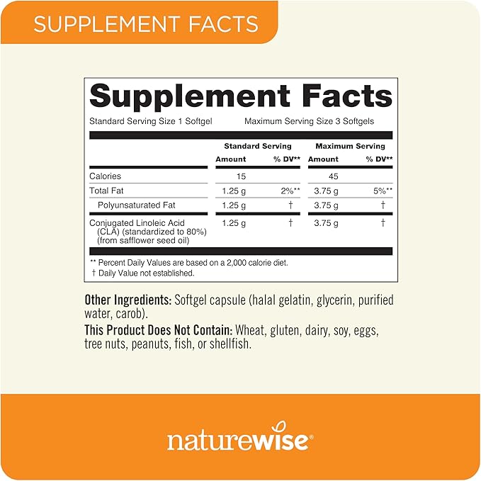 NatureWise [1] CLA 1250 - CLA Supplement Non-Stimulating Non-GMO - 90 Softgels[30-Day Supply] + [1] Liver Balance - Milk Thistle Dandelion Turmeric - 120 Capsules[60-Day Supply]