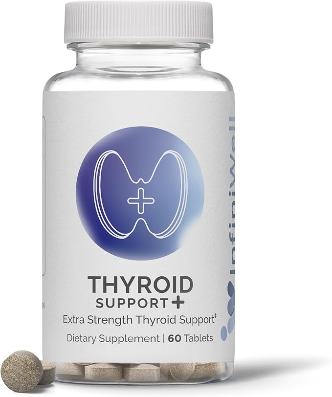 InfiniWell Thyroid Support+ - Targeted Thyroid Support Complex - Promote Hormone Signaling Metabolic Health &amp Mitochondrial Energy Production - with Guggulsterone E-Z (60 Tablets)