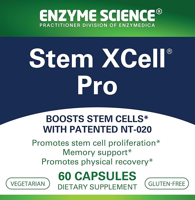 Enzyme Science Stem XCell Pro Antioxidant Support for Cellular &amp Immune Health Stem Cell Health Supplement 60 Capsules