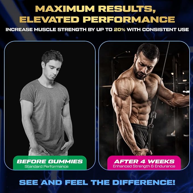 Creatine Monohydrate Gummies for Men &amp Women 9000MG Creatine Gummies Sugar Free with L-Taurine BCAA 2:1 B12 B6 for Boost Strength Focus &amp Endurance Vegan Non-GMO Blueberry 120pcs