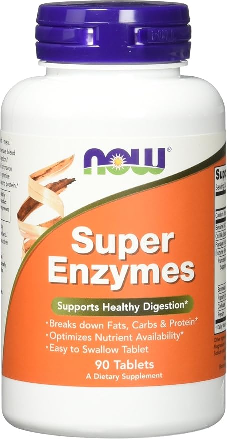 NOW Super Enzymes 90 Tablets (Pack of 2)