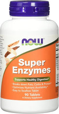 NOW Super Enzymes 90 Tablets (Pack of 2)