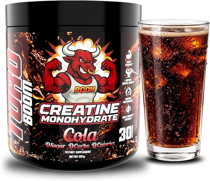 Creatine for Strength &amp Muscle Energy Production 5g per Serving Micronized Creatine Powder Pre-Workout Muscle Health Style Supplement for Gym Beginners 30 Servings Made in USA. (Cola)