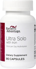 Bariatric Advantage Ultra Solo with Iron - Once-Per-Day Daily Multivitamin - for Bariatric Patients - with Thiamin Vitamin A &amp More - Gluten Free - 90 Capsules