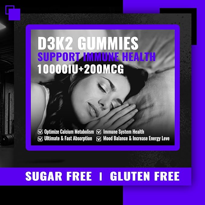 Nutravita Sugar-Free Vitamin D3 K2 Chews with Calcium + K2 (MK-7) Magnesium Citrate Vitamin C Extra Strength - Ultimate Absorption for Bone Muscle Teeth Immune Vegan - 60 Count-Blueberry Flavor