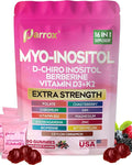 Myo-Inositol &amp D-Chiro Inositol Gummies with Berberine Vitamins D3+K2 B12 Folate Zinc Magnesium Ashwagandha Chasteberry Bioperine DIM - 16 in 1 Supplement - Mixed Berry Flavor - 90 Gummie