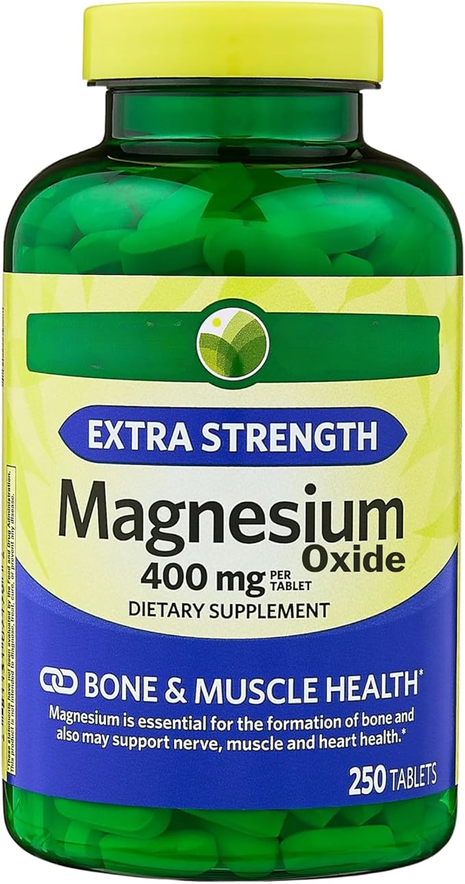 KP+ Magnesium Oxide 400 mg | 250 Tablets | Supports Bone Nerve &amp Muscle Health | Extra Strength Magnesium Supplement | Pack of 1
