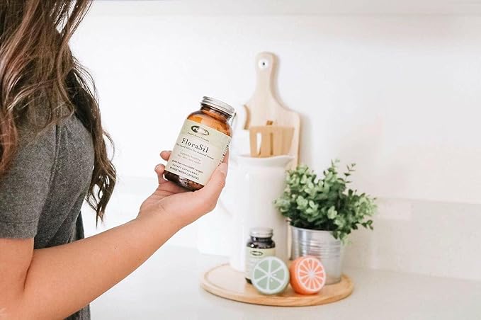 Flora FloraSil 90 Veg Capsules - Silica Supplement with Horsetail Extract for Healthy Hair Skin and Nails* - Supports Collagen Formation