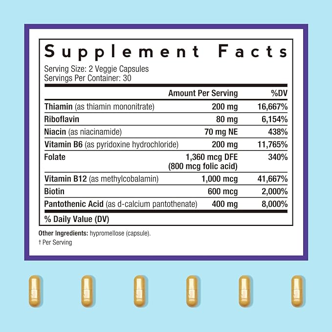 Doctor's Recipes Women’s Probiotics + Ultra Vitamin B Complex Bundle 100 Billion CFU with 18 Probiotic Strains Prebiotics Cranberry &amp Complete B Vitamins Daily Wellness Support Vegan Capsules