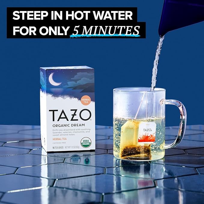 TAZO Tea Bags Regenerative Organic Zen Calm Chamomile &amp Herbal Organic Dream 16 CT (2ea) (Variety Pack)