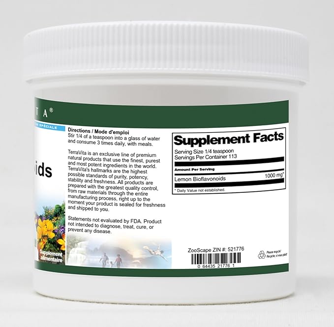 Terravita Lemon Bioflavonoids Powder (4 oz ZIN: 521776)