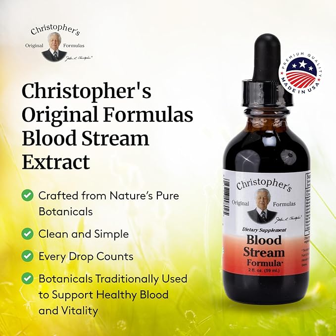 Christopher's Original Formulas Blood Stream Formula 2 oz Glycerine Extract - Natural Herbal Blend - Pack of 2