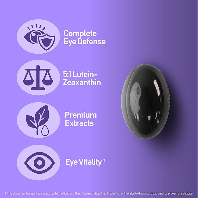 NANOWELL EyeCare Anthocyanins 100 - Eye Health Supplement with Bilberry Zeaxanthin Lutein Anthocyanins Vitamin A E Selenium &amp Copper - 60 Softgels 60 Day Supply