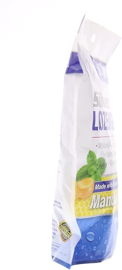 American Biotech Labs Silver Biotics Silver Lozenges w/60ppm SilverSol and Manuka Honey Mighty Manuka Mint (21 Count) (2 Pack)