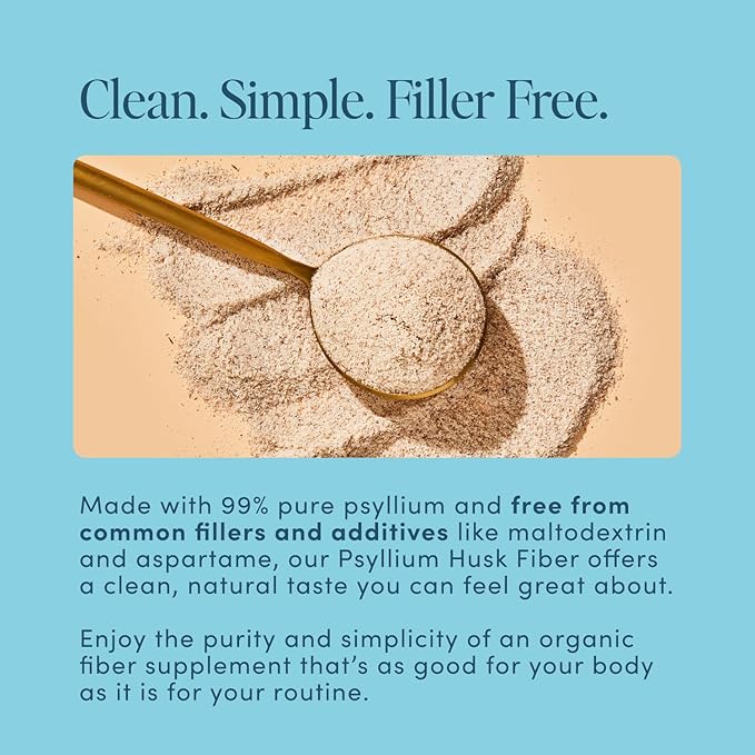 Psyllium Husk Fiber Lemonade 20 Count Travel Packs (6g Per Packet) - Psyllium Husk Powder for Digestive Health &amp Bloating Relief Gluten Free Sugar Free Prebiotic Fiber Powder Non-GMO Supplement