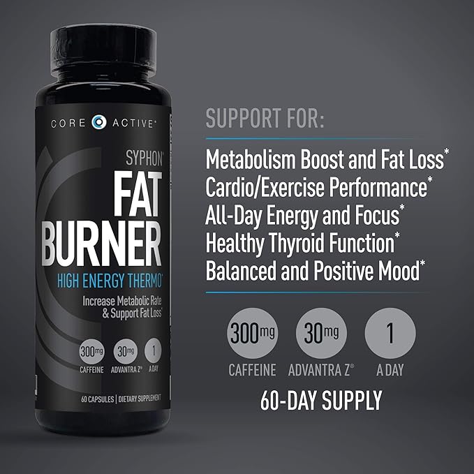Lean Core Omega + MCT (90 Servings) Syphon Thermogenic Fat Burner (60 Capsules)