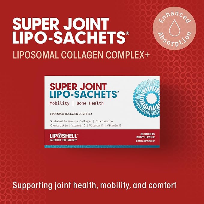Super Joint Liposomal Collagen Peptides 30 Sachets and Lipo-Sachets Liposomal Vitamin D3 1000 IU 30 Packets – Liquid Collagen &amp Vitamin D Supplement Bundle