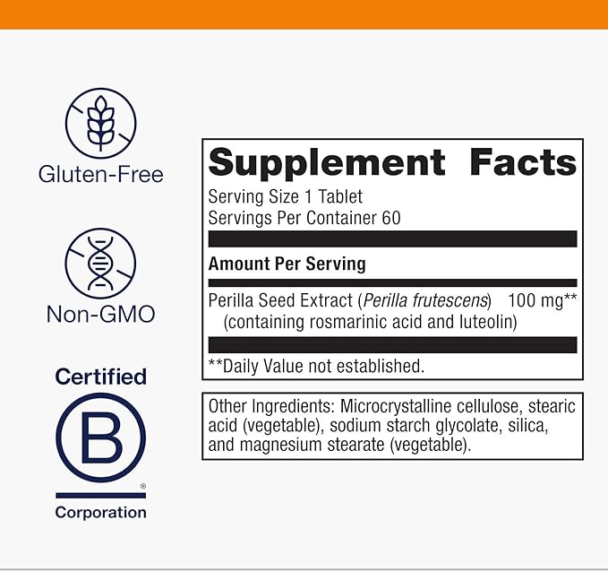 Metagenics Perimine - Perilla Seed Extract with Rosmarinic Acid &amp Luteolin - Supports Respiratory Health Immune Function &amp Allergy Relief* - Non-GMO Gluten-Free Vegetarian - GMP Certified F