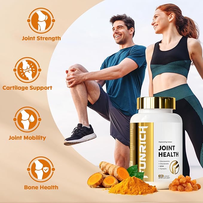 Joints Health Suppplement Glucosamine Chondroitin MSM - Joint Support Supplement for Women and Men with Turmeric MSM &ampBoswellia for Cartilage Joint Health and Flexibility - 3 Bottles