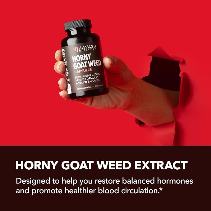 HAVASU NUTRITION Horny Goat Weed Capsules (30 Servings) &amp L Arginine L Citrulline Supplement (30 Servings)