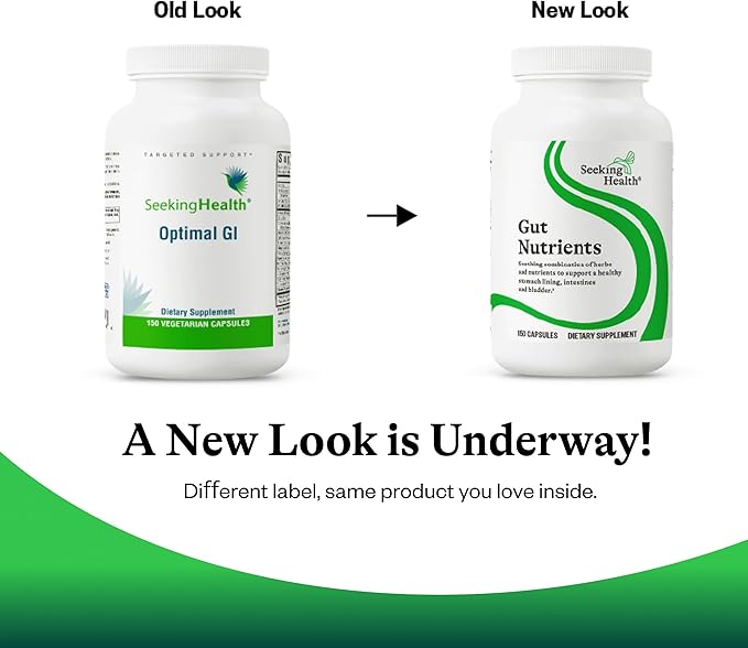Seeking Health Gut Nutrients Digestive and Gastrointestinal Support Glutamine-Free Supplement Vegan and Vegetarian (150 Capsules)*